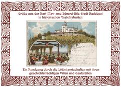 Gr&uuml;&szlig;e aus der Karl May- und Eduard-Bilz-Stadt Radebeul in historischen Ansichtskarten