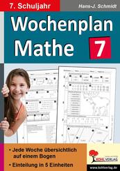 Wochenplan Mathe, 7. Schuljahr