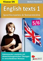 English texts 1 - Sprachkompetenz und Textverst&auml;ndnis / Klasse 5-6
