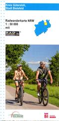 Kreis G&uuml;tersloh, Stadt Bielefeld Radwanderkarte mit Radverkehrsnetz NRW
