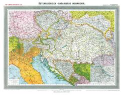 Hist. Karte: &Ouml;STERREICHISCH-UNGARISCHE MONARCHIE,  um 1908 (gerollt)
