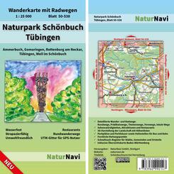 NaturNavi Wanderkarte mit Radwegen Naturpark Sch&ouml;nbuch - T&uuml;bingen