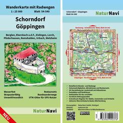 NaturNavi Wanderkarte mit Radwegen Schorndorf - G&ouml;ppingen