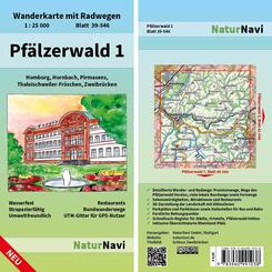 NaturNavi Wanderkarte mit Radwegen Pf&auml;lzerwald.Tl.1