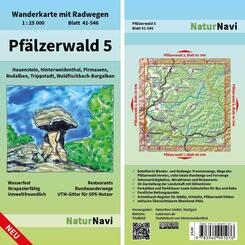 NaturNavi Wanderkarte mit Radwegen Pf&auml;lzerwald.Tl.5