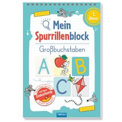 TR&Ouml;TSCH - Spurrillenblock "Gro&szlig;buchstaben" | &Uuml;bungsbuch mit vorgepr&auml;gten Linien zum Erlernen der Gro&szlig;buchstaben. &Uuml;bungsheft zum Buchstaben lernen, ideal f&uuml;r die Einschulung | 1. Klasse "