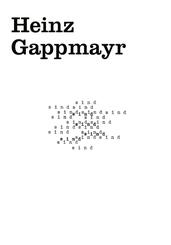 Cahier 001: Heinz Gappmayr