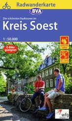 BVA Radwanderkarte Kreis Soest die sch&ouml;nsten Radtouren 1:50.000