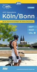 BVA ADFC Regionalkarte K&ouml;ln/Bonn, mit Knotenpunkten 1:75.000