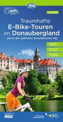 BVA ADFC Regionalkarte Traumhafte E-Bike-Touren im Donaubergland 1:75.000