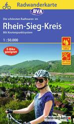 BVA Radwanderkarte Rhein-Sieg-Kreis mit Knotenpunkten 1:50.000