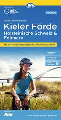 BVA ADFC Regionalkarte Kieler F&ouml;rde Holsteinische Schweiz & Fehmarn 1:75.000