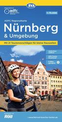 BVA ADFC Regionalkarte N&uuml;rnberg & Umgebung 1:75.000