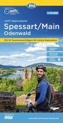 BVA ADFC Regionalkarte Spessart/Main/Odenwald 1:75.000