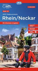 BVA ADFC Radtourenkarte Rhein /Neckar 1:150.000