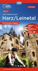 BVA ADFC Radtourenkarte Harz /Leinetal 1:150.000