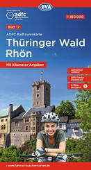 BVA ADFC Radtourenkarte Th&uuml;ringer Wald Rh&ouml;n 1:150.000