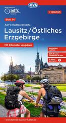 BVA ADFC Radtourenkarte Lausitz /&Ouml;stliches Erzgebirge 1:150.000