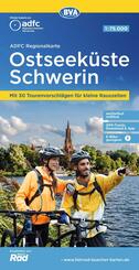 BVA ADFC Regionalkarte Ostseek&uuml;ste Schwerin 1:75.000