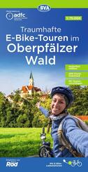 BVA ADFC Regionalkarte Traumhafte E-Bike-Touren im Oberpf&auml;lzer Wald 1:75.000
