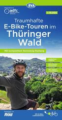 BVA ADFC Regionalkarte Traumhafte E-Bike-Touren im Th&uuml;ringer Wald 1:75.000