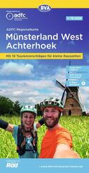 BVA ADFC Regionalkarte M&uuml;nsterland West / Flusslandschaft Achterhoek 1:75.000