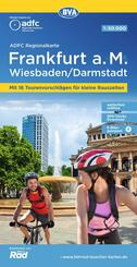 BVA ADFC Regionalkarte Frankfurt a. M. Wiesbaden /Darmstadt 1:50.000