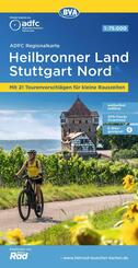 BVA ADFC Regionalkarte Heilbronner Land - Stuttgart Nord 1:75.000