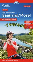 BVA ADFC Radtourenkarte Saarland /Mosel 1:150.000