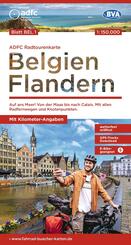 BVA ADFC Radtourenkarte Belgien Flandern, mit Knotenpunkten 1:150.000