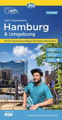 BVA ADFC Regionalkarte Hamburg und Umgebung 1:75.000