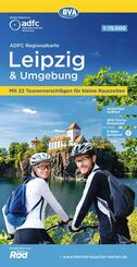 BVA ADFC Regionalkarte Leipzig und Umgebung 1:75.000
