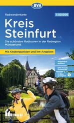 BVA Radwanderkarte Kreis Steinfurt mit Knotenpunkten 1:50.000