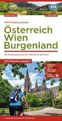 BVA ADFC Radtourenkarte &Ouml;sterreich Wien Burgenland 1:150.000