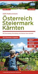 BVA ADFC Radtourenkarte &Ouml;sterreich Steiermark K&auml;rnten 1:150.000