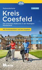 BVA Radwanderkarte Kreis Coesfeld mit Knotenpunkten 1:50.000