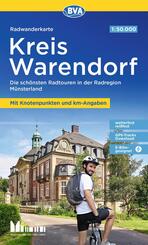 BVA Radwanderkarte Kreis Warendorf mit Knotenpunkten 1:50.000