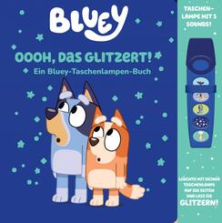 Bluey - Oooh, das glitzert! - Interaktives Taschenlampen-Soundbuch mit 5 Ger&auml;uschen und Glitzerseiten