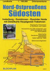 Landkarte Nord-Ostpreu&szlig;ens S&uuml;dosten, 1:100.000