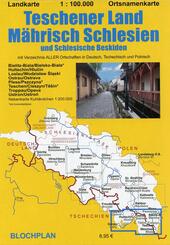 Landkarte Teschener Land/M&auml;hrisch Schlesien