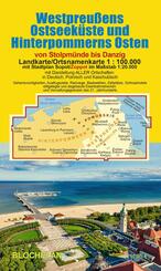 Landkarte Westpreu&szlig;ens Ostseek&uuml;ste und Hinterpommerns Osten