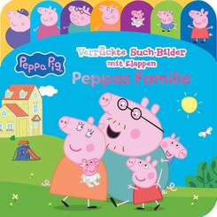 Peppa Pig - Verr&uuml;ckte Such-Bilder mit Klappen - Peppas Familie - Pappbilderbuch mit 20 Klappen - Wimmelbuch f&uuml;r Kinder ab 18 Monaten - Peppa Wutz