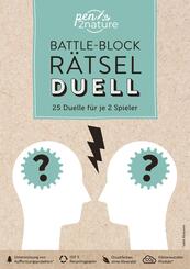 Battle-Block R&auml;tsel-Duell | Spieleblock mit 25 Duellen f&uuml;r je 2 Spieler