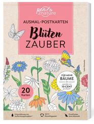 Ausmal-Postkarten Bl&uuml;tenzauber | 20 Karten
