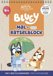 Bluey Mal- und R&auml;tselblock f&uuml;r Kinder ab 4 Jahren