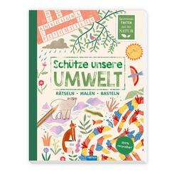 TR&Ouml;TSCH - Besch&auml;ftigungsbuch "Sch&uuml;tze unsere Umwelt-Tiere" | Recyclebares Kinderbuch mit R&auml;tseln, Malvorlagen und Bastelideen. Kinderbuch mit spannendem Wissen &uuml;ber den Naturschutz | Ab 5 Jahren