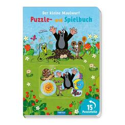 Tr&ouml;tsch Der kleine Maulwurf Puzzle- und Spielbuch Pappenbuch