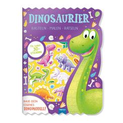 Tr&ouml;tsch Besch&auml;ftigungsbuch Malbuch Bastelbuch Dinosaurier
