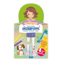 Tr&ouml;tsch Besch&auml;ftigungsbuch Malbuch Stickerbuch Meine liebste Anziehpuppe