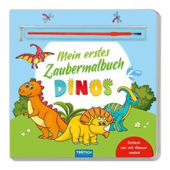 Tr&ouml;tsch Malbuch mit Pinsel Mein erstes Zaubermalbuch Dinos